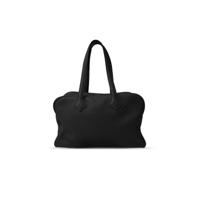 HERMES MASTER VICTORIA II 35 BAG BLACK CLEMENCE 4359642 (35*23*16cm)